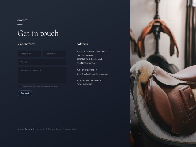 Saddlelease mockup contact 2
